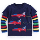 Boys Long Sleeves Round Neck Printed T Shirt-94-3T-JadeMoghul Inc.