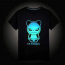 Boys Short Sleeves Glow In The Dark T Shirt-Panda-3T-JadeMoghul Inc.