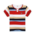 Boys Short Sleeves Striped Polo Shirts-Multi 11-10-JadeMoghul Inc.