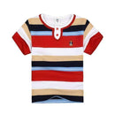 Boys Short Sleeves Striped Polo Shirts-Multi 11-10-JadeMoghul Inc.