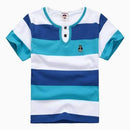 Boys Short Sleeves Striped Polo Shirts-Multi 3-10-JadeMoghul Inc.