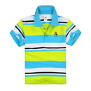 Boys Short Sleeves Striped Polo Shirts-Multi 3-10-JadeMoghul Inc.