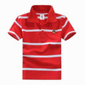 Boys Short Sleeves Striped Polo Shirts-Multi 5-10-JadeMoghul Inc.