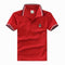 Boys Short Sleeves Striped Polo Shirts-Red-10-JadeMoghul Inc.