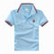 Boys Short Sleeves Striped Polo Shirts-Sky Blue-10-JadeMoghul Inc.