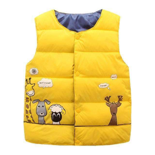 Boys Sleeveless Puff Jacket-As picture Vest 2-3T-JadeMoghul Inc.