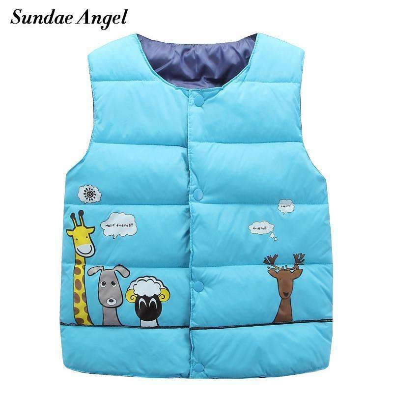 Boys Sleeveless Puff Jacket-As picture Vest-3T-JadeMoghul Inc.