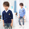 Boys Solid Colors Cardigan Sweater-Blue-4T-JadeMoghul Inc.