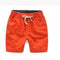 Boys Summer Casual Cotton Linen Shorts-orange red-2T-JadeMoghul Inc.