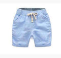 Boys Summer Casual Cotton Linen Shorts-sky blue-2T-JadeMoghul Inc.