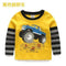 Boys T-shirt Kids Tees Baby Child Boy Cartoon Spring Children Tee Long Sleeve Stitching Cotton Cars Trucks Striped Autumn Shirt-yellowsuv-2T-JadeMoghul Inc.