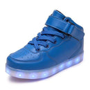 Boys USB Charging LED Light Up Shoes-Blue-10.5-JadeMoghul Inc.