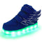 Boys USB Charging LED Light Up Shoes With Wing Design-Blue-1-JadeMoghul Inc.