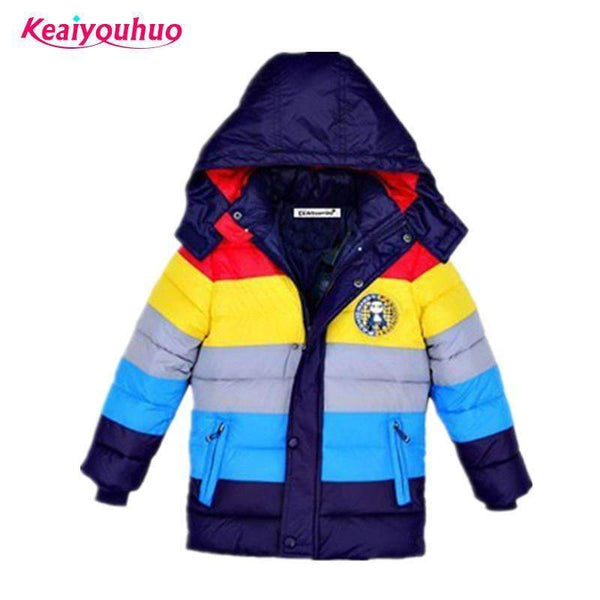 Boys Winter Hooded Down Puff Jacket-red-3T-JadeMoghul Inc.