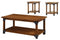 Bozeman 3 Pc. Table Set Country Style, Antique Oak Finish-Coffee Table Sets-Antique Oak Finish-Metal Solid Wood Wood Veneer & Others-JadeMoghul Inc.