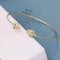 Bracelets Simple Creative Leopard Head Pattern Zircon Decor Brass Cuff Bangle TIY