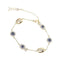 Bracelets Simple Fashion Contrast Color Zircon Decor Gold Plated Brass Chain Bracelet TIY