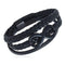 Bracelets Simple Multilayer Design Men Fashion Leather Braided Steel Buckle Bracelet TIY