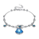 Bracelets Top Grade Classic Creative Design Blue Shell And Star Shape S925 Silver Crystal Party Bracelet TIY