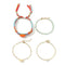 Vacation Ethnic Style Multicolor Woven Shell Decor 4pcs Bracelets Set