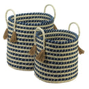 Cheap Home Decor Braided Baskets With Tassels