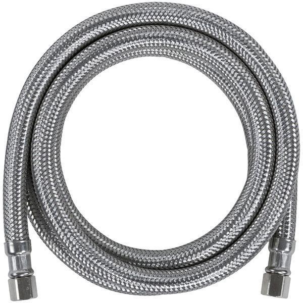 Braided Stainless Steel Ice Maker Connector, 6ft-Ice Maker Connection & Accessories-JadeMoghul Inc.