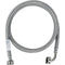 Braided Stainless Steel Washing Machine Hose with Elbow, 5ft-Washing Machine Connection & Accessories-JadeMoghul Inc.