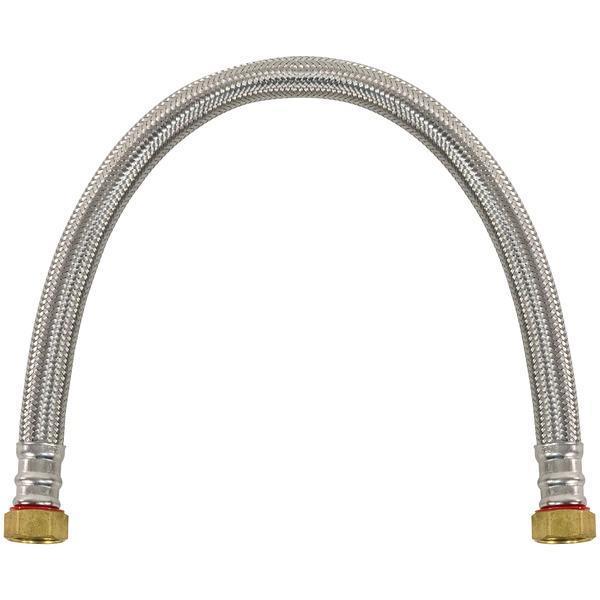 Braided Stainless Steel Water Heater Connector, 2ft-Water Heater Connection-JadeMoghul Inc.