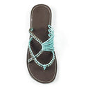 Braided Summer Flip Flops-Turquoise-gray-6-JadeMoghul Inc.