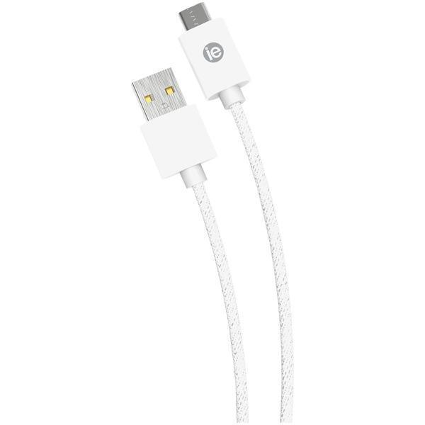Braided USB-C(TM) to USB-A Cable, 10ft (White)-Wall Chargers-JadeMoghul Inc.