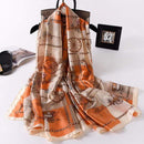 Brand Designer Silk Scarf High Quality Foulard Bandana Long Lrage Shawls Wrpas Winter Neck Scarves Pashmina Lady Hijab 2020 New AExp