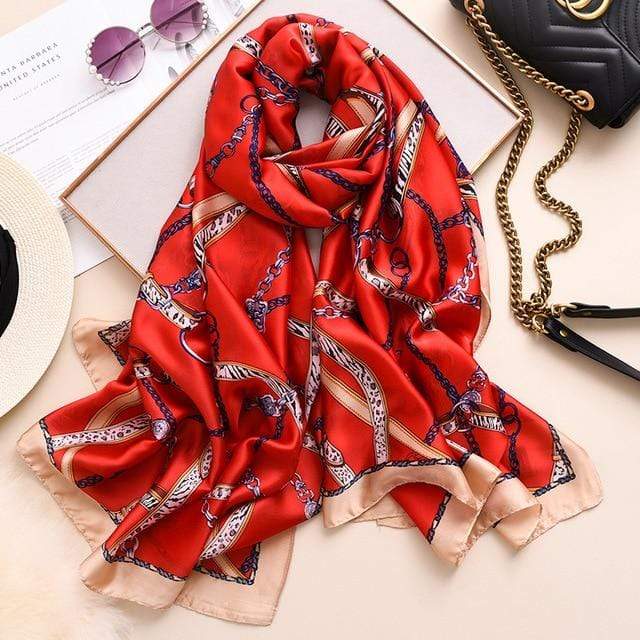 Brand Designer Silk Scarf High Quality Foulard Bandana Long Lrage Shawls Wrpas Winter Neck Scarves Pashmina Lady Hijab 2020 New AExp
