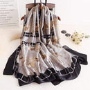 Brand Designer Silk Scarf High Quality Foulard Bandana Long Lrage Shawls Wrpas Winter Neck Scarves Pashmina Lady Hijab 2020 New AExp