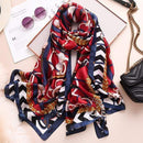 Brand Designer Silk Scarf High Quality Foulard Bandana Long Lrage Shawls Wrpas Winter Neck Scarves Pashmina Lady Hijab 2020 New AExp