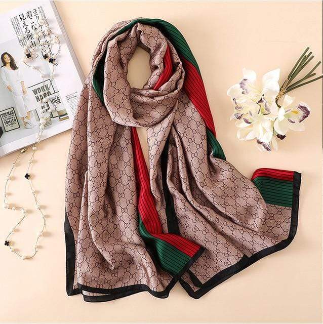 Brand Designer Silk Scarf High Quality Foulard Bandana Long Lrage Shawls Wrpas Winter Neck Scarves Pashmina Lady Hijab 2020 New AExp