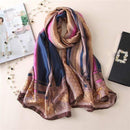 Brand Designer Silk Scarf High Quality Foulard Bandana Long Lrage Shawls Wrpas Winter Neck Scarves Pashmina Lady Hijab 2020 New AExp