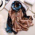 Brand Designer Silk Scarf High Quality Foulard Bandana Long Lrage Shawls Wrpas Winter Neck Scarves Pashmina Lady Hijab 2020 New AExp