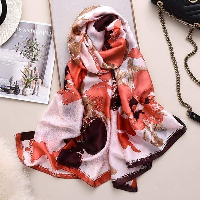 Brand Designer Silk Scarf High Quality Foulard Bandana Long Lrage Shawls Wrpas Winter Neck Scarves Pashmina Lady Hijab 2020 New AExp