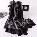 Brand Designer Silk Scarf High Quality Foulard Bandana Long Lrage Shawls Wrpas Winter Neck Scarves Pashmina Lady Hijab 2020 New AExp