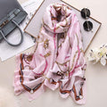 Brand Designer Silk Scarf High Quality Foulard Bandana Long Lrage Shawls Wrpas Winter Neck Scarves Pashmina Lady Hijab 2020 New AExp