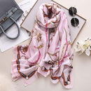 Brand Designer Silk Scarf High Quality Foulard Bandana Long Lrage Shawls Wrpas Winter Neck Scarves Pashmina Lady Hijab 2020 New AExp