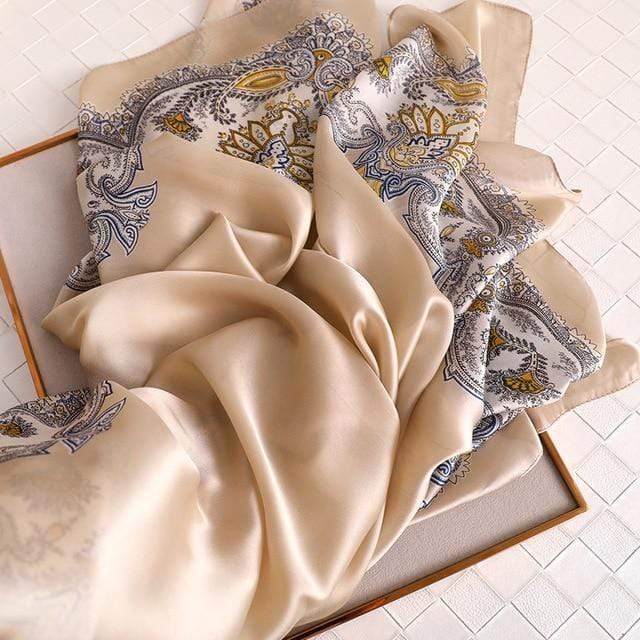 Brand Designer Silk Scarf High Quality Foulard Bandana Long Lrage Shawls Wrpas Winter Neck Scarves Pashmina Lady Hijab 2020 New JadeMoghul Inc. 