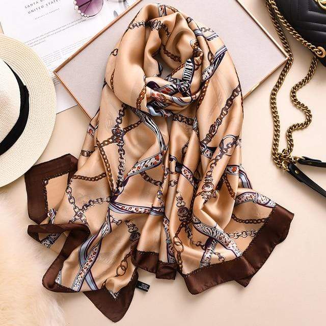 Brand Designer Silk Scarf High Quality Foulard Bandana Long Lrage Shawls Wrpas Winter Neck Scarves Pashmina Lady Hijab 2020 New JadeMoghul Inc. 