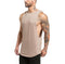 Brand Gyms Stringer Clothing Bodybuilding Tank Top Men Fitness Singlet Sleeveless Shirt Solid Cotton Muscle Vest Gold Undershirt-Khaki-L-JadeMoghul Inc.