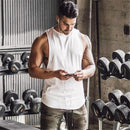 Brand Gyms Stringer Clothing Bodybuilding Tank Top Men Fitness Singlet Sleeveless Shirt Solid Cotton Muscle Vest Gold Undershirt-White-L-JadeMoghul Inc.