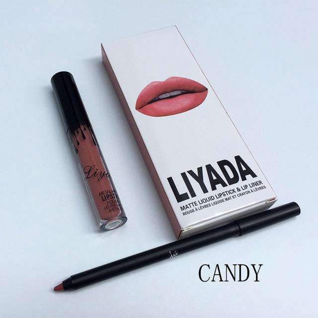 Brand LIYADA liquid matte lipstick lips pencil makeup lasting waterproof Mate lip gloss rouge a levre cosmetics lip kit batom-CANDY-JadeMoghul Inc.