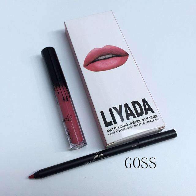 Brand LIYADA liquid matte lipstick lips pencil makeup lasting waterproof Mate lip gloss rouge a levre cosmetics lip kit batom-GOSS-JadeMoghul Inc.