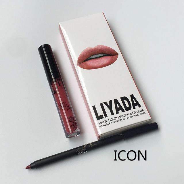 Brand LIYADA liquid matte lipstick lips pencil makeup lasting waterproof Mate lip gloss rouge a levre cosmetics lip kit batom-ICON-JadeMoghul Inc.