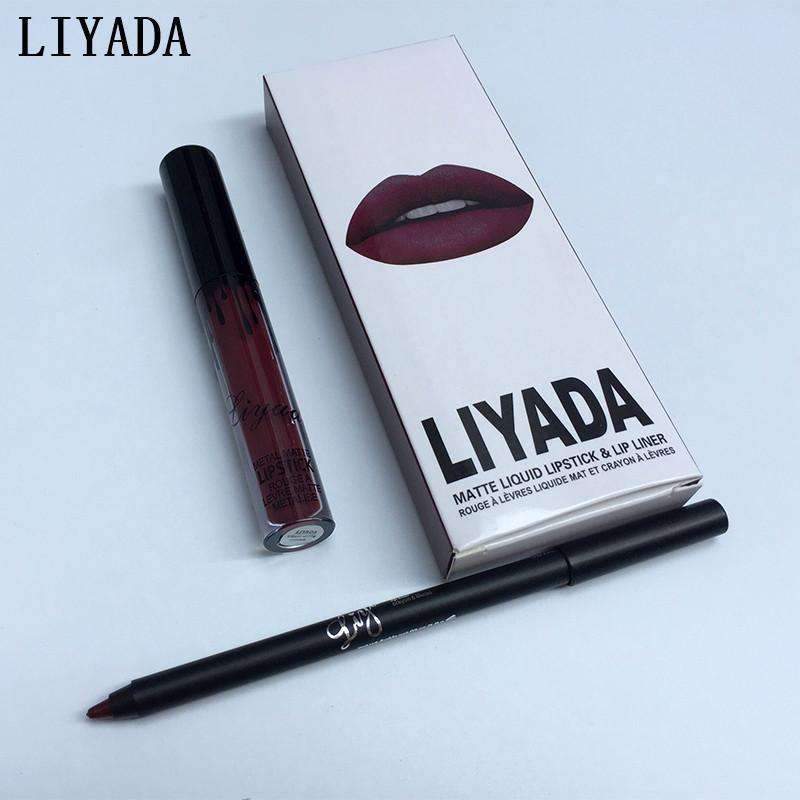 Brand LIYADA liquid matte lipstick lips pencil makeup lasting waterproof Mate lip gloss rouge a levre cosmetics lip kit batom-ICON-JadeMoghul Inc.