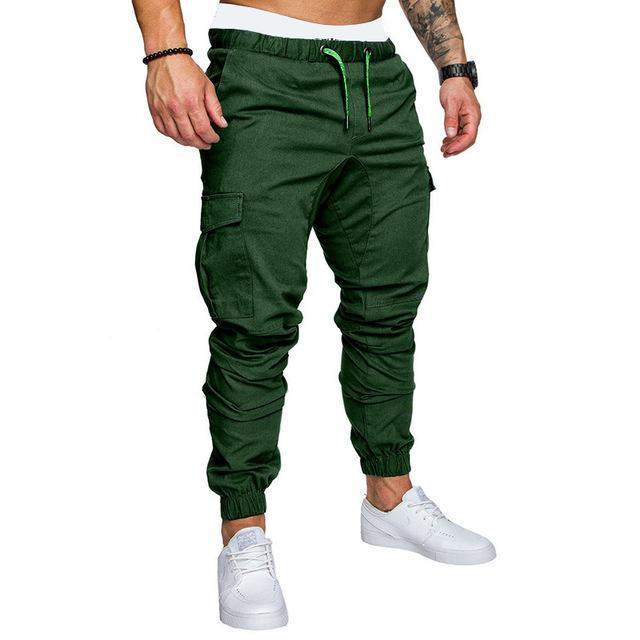 Brand Men Pants Multi Pocket Hip Hop Harem Joggers Pants 2018 Male Trousers Mens Joggers Solid Pants Sweatpants Large Size M-3XL-CKW01L-M-JadeMoghul Inc.